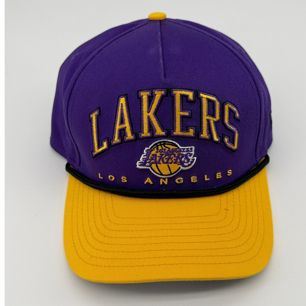 New Era Los Angeles Lakers 9FORTY Snapback Hat Purple Yellow OS 60709376
